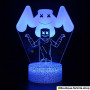 Lampe Fortnite 3D M Marshmello - Effet LED