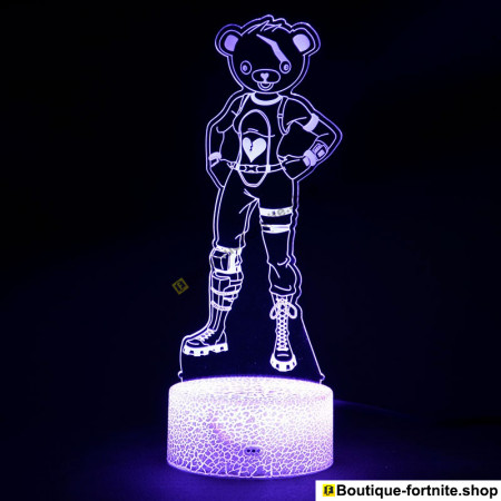 Lampe Fortnite 3D Experte des Câlins - Skin Ours Rose